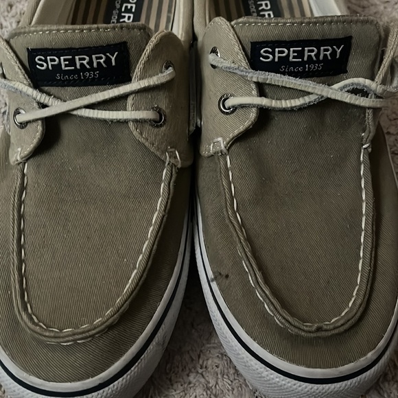 Sperry Top slider  men’s size 13 beige and white - Picture 2 of 3